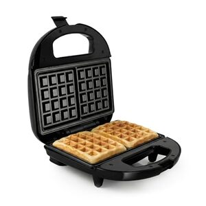 Glen Electric Waffle Maker for Home 750W | Cool Touch Waffle Maker with Non-Stick Coating Plates | Thermostat Control | Compact Vertical Storage | Black (3024WMBL)