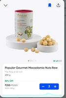 Instamart: Popular Gourmet Macadamia Nuts Raw (200g)