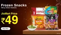 Jiomart : Frozen Snacks (Select Variants) at Flat 49 (1st March)