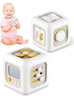 Bazaar : 6-in-1 Montessori Busy Cube – Sensory Learning Toy (1–3 Years)
