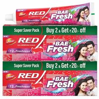 Dabur Red Bae Fresh Gel - 600gm (300gm*2) | Fights Bad Breath, Cavity Germs and Plaque | 12hr Freshness | Activ Germ-Kill formula