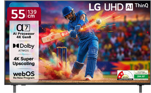 Flipkart offering LG AI TV UA8200 139 cm (55 inch) Ultra HD (4K) LED Smart WebOS TV 2025 Edition with Alpha7 AI Processor 4K Gen8