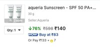 Aqueria Sunscreen - at 140