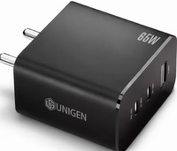 UNIGEN 65W Dual Port Fast Charging Adapter with USB Type-C & USB-A | High-Power Wall Charger Compatible with Nothing Phone 2, 2a, 1 & CMF Phone 1 | Compact Design with Advanced Safety Protection