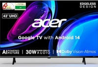 acer 108 cm (43 inches) Ultra I Series 4K Ultra HD Smart LED Google TV AR43UDGGU2875BD