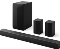 Subwoofer & Rear Speaker with Built-in Receiver, AI Sound Pro Home Theater Soundbar with HDMI, USB & Bluetooth Connectivity (Black)