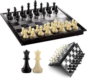  Famous Quality Folding Materials and Smooth Surface Magnetic Chess Board for Kids and Adult, 10.2-Inch 