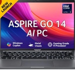 acer AspireGo14, Intel Core Ultra5 125H AI Processor,Office 2024 + M365 Basic, 16 GB RAM, 512 GB SSD, WUXGA IPS, 14.0"/35.56 cm, Win 11 Home, Steel Gray, 1.5 kg, AG14-71M, Backlit KB, Premium Laptop