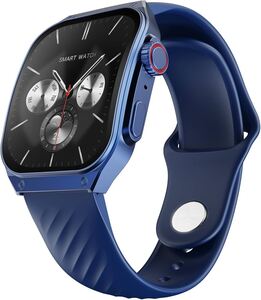 Fire-Boltt ARC 49.8mm (1.96 inch) AMOLED Always On Curved Display Smart Watch, Bluetooth Calling, Wireless Charging, 100+ Sports Modes, Water-Resistant 100+ Cloud Watch Faces (Midnight Blue) 