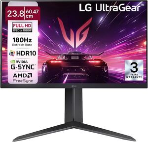 LG 24GS65F 60.47cm (23.8 Inch) UltraGear FHD (1920x1080) IPS Gaming Monitor (Black) 