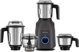 Atomberg Yulia 750 Watt Mixer Grinder | 4 Multipurpose Jars including Chopper Jar | Coarse Mode for Silbatta-like Textures | Powerful Intelligent Motor | Advanced Safety Features | Pebble Grey