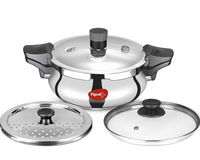 Pigeon All in One Super Cooker Stainless Steel 3 L Induction Bottom Pressure Cooker (Stainless Steel)