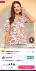 Anauk Rustic floral print top