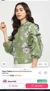 Tokyo talkies women floral printed round neck top