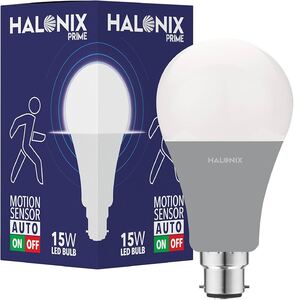  Halonix 15W Motion Sensor Led bulb | Color-6500K White | Auto on- Auto Off light | Motion sensor light | Pack of 1 | Base-B22 