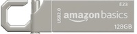 Amazon Basics 128 GB USB 2.0 Pen Drive |Flash Drive | with Key Ring (Metal)
