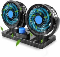 aksmit Car Fan12V, Electric 2 Speed Dual Head Fans,360 Degree Rotatable Cooling Fan Car Interior Fan on Flipkart