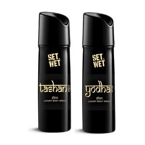 Set Wet Tashan & Yodha Indian Luxury Body Spray 150ml Pack of 2