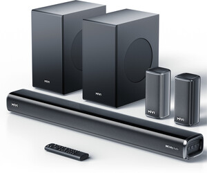 Mivi Fort H880 Soundbar, Dual Subwoofers, Dolby Audio, 880 Watts, 5.2 Channel 880 W Bluetooth Soundbar 