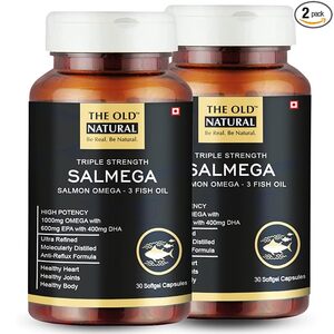 Salmega Triple Strength Salmon Omega-3 Fish Oil 1800Mg, 60 Softgels  [Apply coupon]