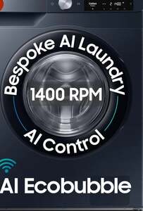 Samsung 12 kg, 5star, AI ControL Fully-Automatic Front Load Washing Machine [Coupon + HDFC CC EMI]