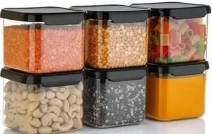 Air Tight Plastic Storage Containers SET (4, 2500ml) (500 ML, 2)