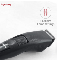 Lifelong Beard Trimmer for Men | Quick Charge (2 Hours) | Runtime: 60 Mins | 20 Length Settings | Cordless | USB Charging | 1 Year Warranty (LLPCM07) - Black