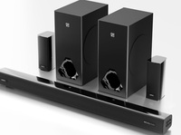 GOVO GOSURROUND 999 | 660W,True Dolby Audio, Dual 6.5" Subwoofers with Dual Satellites,5.2 Surround Soundbar, HDMI ARC, Opt,AUX,USB, Bluetooth,3 Equalizer Modes,LED Display & Remote (Platinum Black)