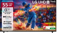 LG 139 cm (55 inches) UA82 AI Series 4K Ultra HD (3840 x 2160) Smart webOS LED TV 55UA82006LA