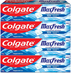MaxFresh Toothpaste - Peppermint Ice (Combo Pack) (600 g, Pack of 4)