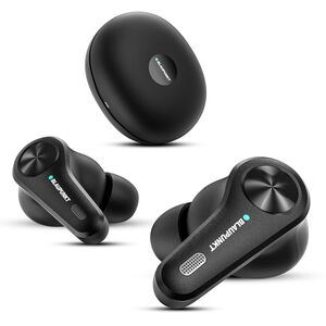 Blaupunkt Newly Launched Btw300 Wireless Platinum Hybrid Anc Moksha In Ear Earbuds Black