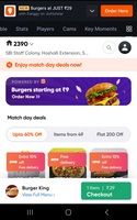 burger king burger at 9rs through jio hotstar swiggy 