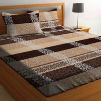 YASHI DÉCOR Cotton Double Bedsheet (Pack of 1, Multicolor)