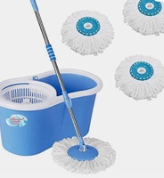 Magic Dry Bucket Mop - 360 Degree Self Spin Wringing With 3 Super Absorbers Mop Set 
