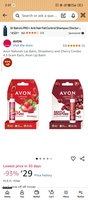 Avon Naturals Lip Balm, Strawberry and Cherry Combo 4.5 Gram Each, Avon Lip Balm