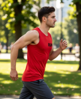 We Clothing Poly Cotton Fabric Gym Vest