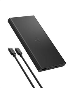 Spigen ArcPack 10000mAh Power Bank, PD3.0, Fast Charging, 22.5W Max Output, 2 Type-C Ports, 1 USB-A Port - (Aluminum, Black)