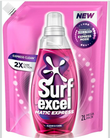 Surf Excel Matic Express Liquid Detergent | Express Clean with 2X Care Action 2Itr pouch