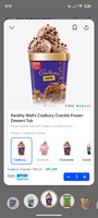 Kwality Wall's Cadbury Crackle Frozen Dessert Tub