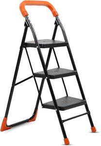 CIPLA PLAST Heavy Duty Folding Ladder with Wide Steps 