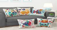 Swiggy Instamart | Story@Home Polyester Helio Cushion Covers (Multicolor Animal Print) 