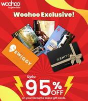 WOOHOO EXCLUSIVE - SAVE UP TO 95% ON TOP BRAND GIFT CARDS!
