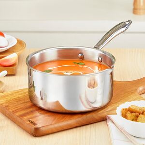 Borosil Cookfresh Triply Stainless Steel Sauce Pan with Spout