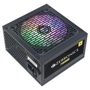 Zebronics Premium Power Supply, Long Flat Cables, Silent 120mm Fan,12V 52A, 6+2 PCIe, 4+4 CPU, 4 x SATA, 2 x MOLEX, Multicolor LED Light, Built-in Protections (VS750Z)