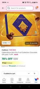 (Minutes | Location| Expiry) Cadbury Celebrations Truffles