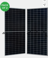 WAAREE 700 WATT,N‑Type Framed Dual Glass Bifacial ,High-Efficiency Solar Panel,(pack of 2) Lowest price.