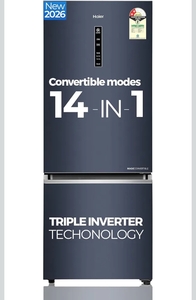Haier 325 L 2 Star Frost Free Bottom Mount Double Door Refrigerator (2026, HEB-332GBA-P, Graphite Black) 