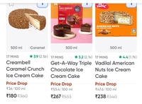 Instamart | Price Drop | Search Icecream Cake 