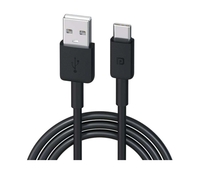 Digihaat: Portronics Konnect Link- 3A USB to Type C Cable Durable TPE Cable, Fast Charging & Data Sync, 1 Meter Portable Cable - Black