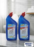 Dusty Might Disinfectant Toilet Cleaner Removes Tough Stains With Sparkling Shine Kills Germs Advanced Thicker Formula Provides Long Lasting Freshness - (Pack of 2 x 500 ML) Regular Gel Toilet Cleaner (2 x 500 ml)